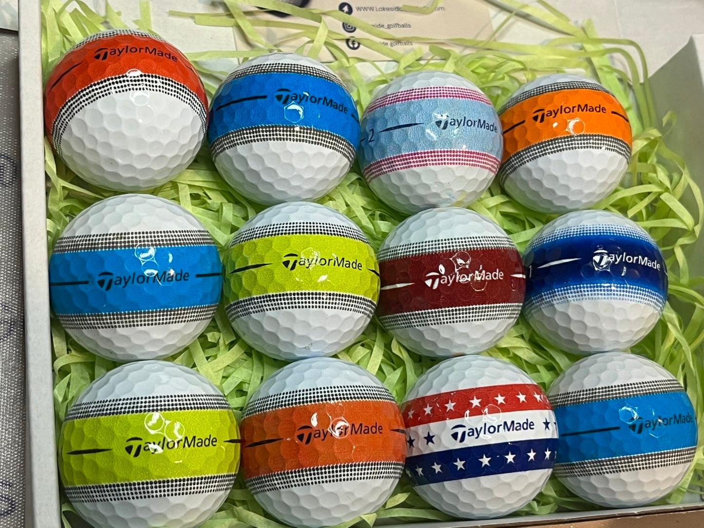 12 Taylormade Tour Response Stripe Golf Balls