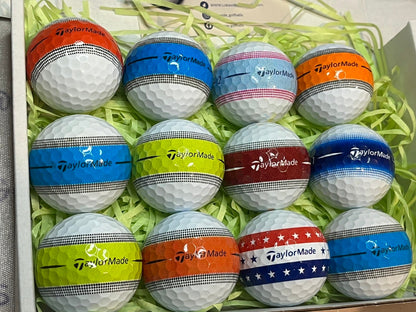 12 Taylormade Tour Response Stripe Golf Balls