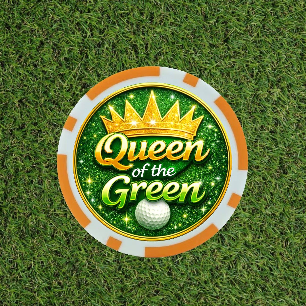 Queen of the Green Golf Poker Chip Ball Marker
