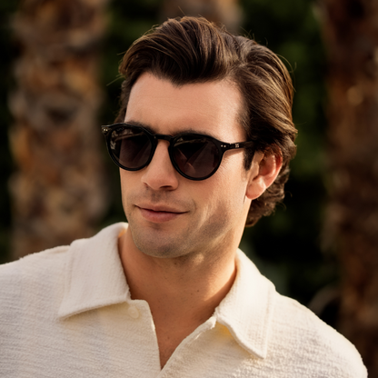 RALPH Rounded Polarized Men's Sunglasses in Black by WMP Eyewear UK