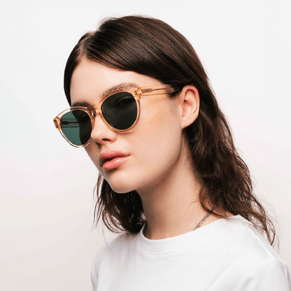 RITA Champagne Green Sunglasses by Messy Weekend