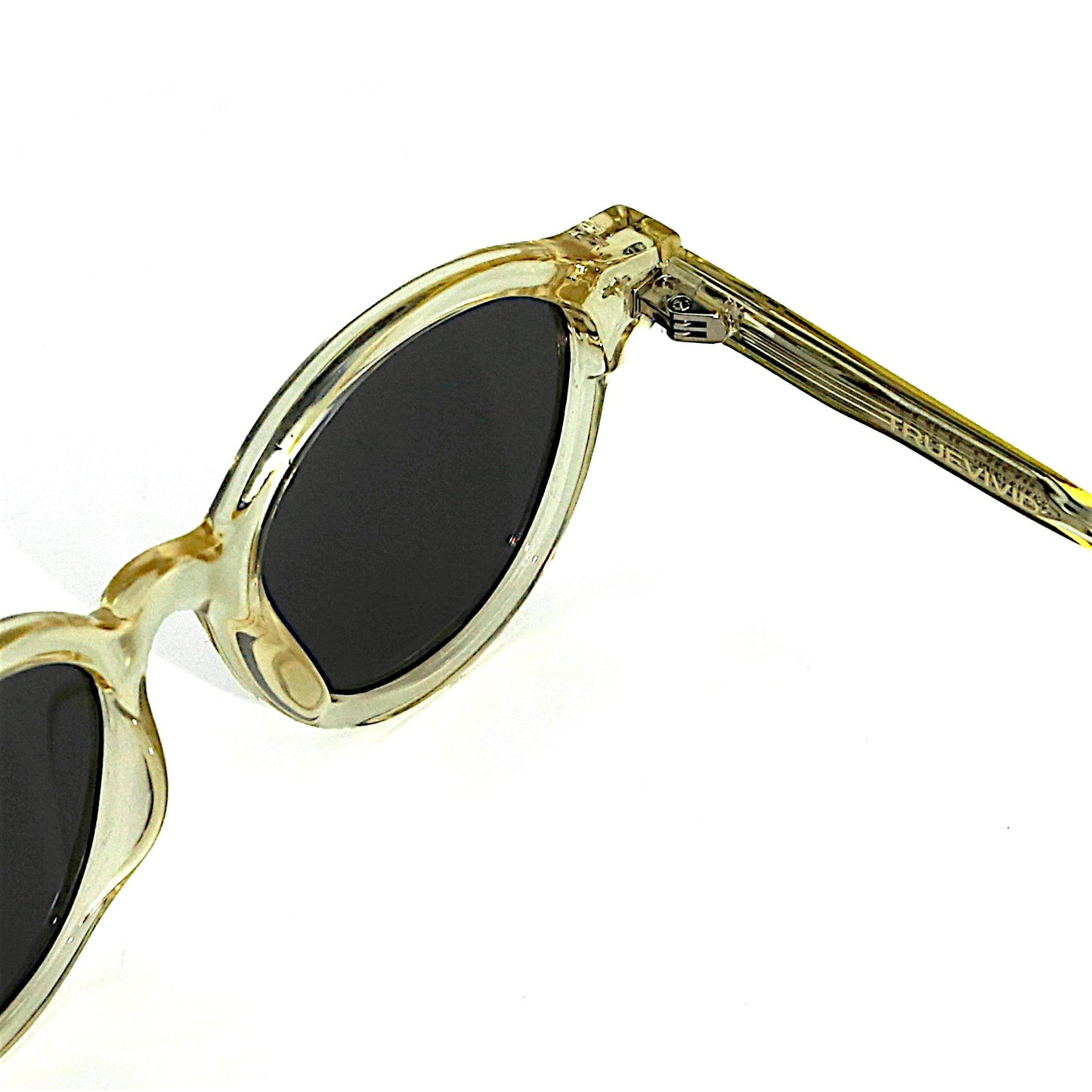SVALA Essentials Round Polarised Sunglasses, Unisex, Champagne by TrueVivid