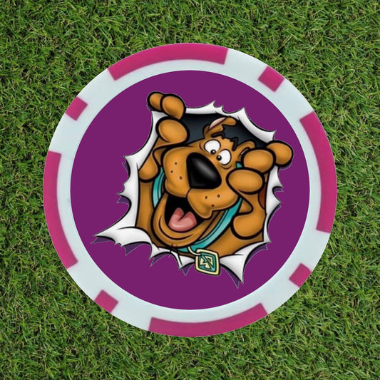🐾 "Ruh-Roh! My Ball Is In The Rough!" – Custom Ball Marker & Poker Chip