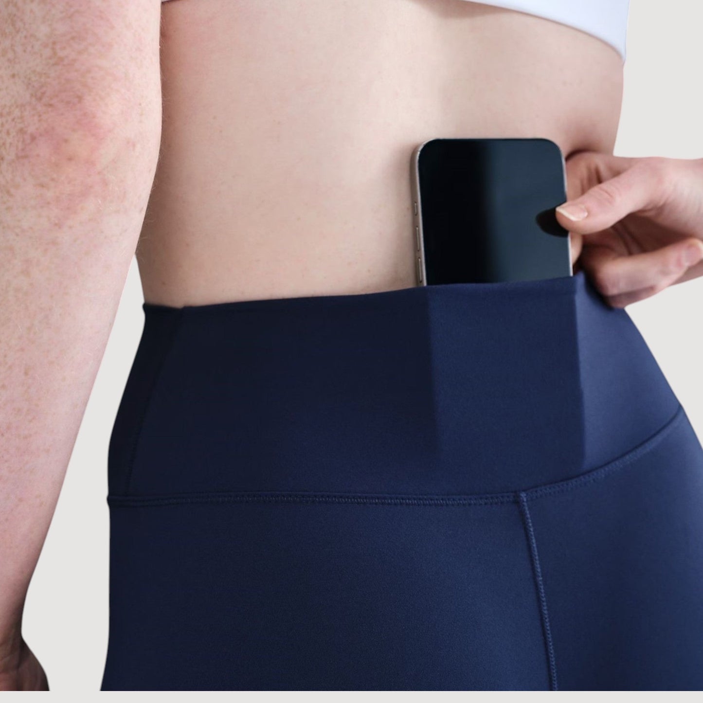 Women's High Rise Training Leggings 7/8 - Grey Blue / Violet