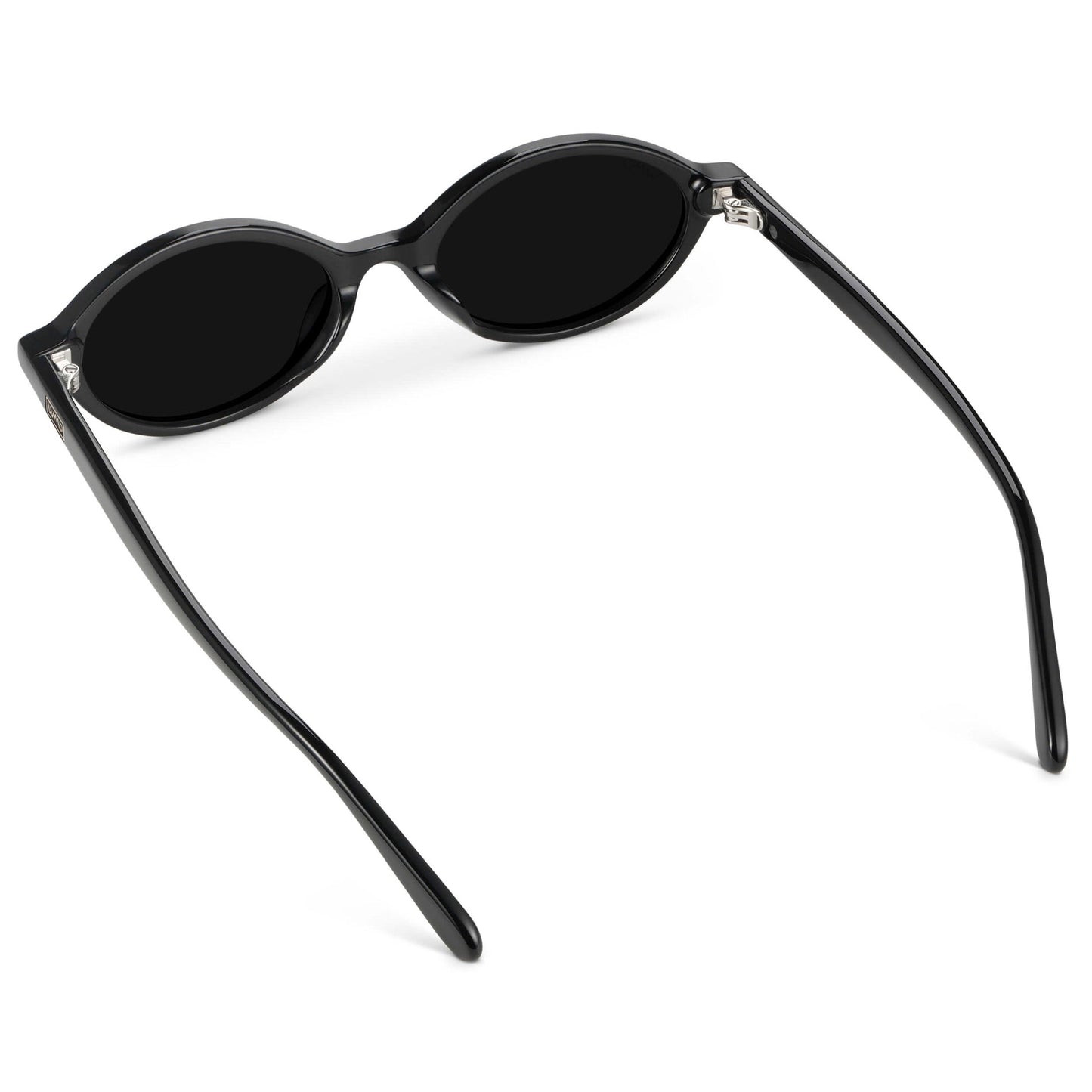 SELENE Vintage Oval Women's Sunglasses in Black by WMP Eyewear
