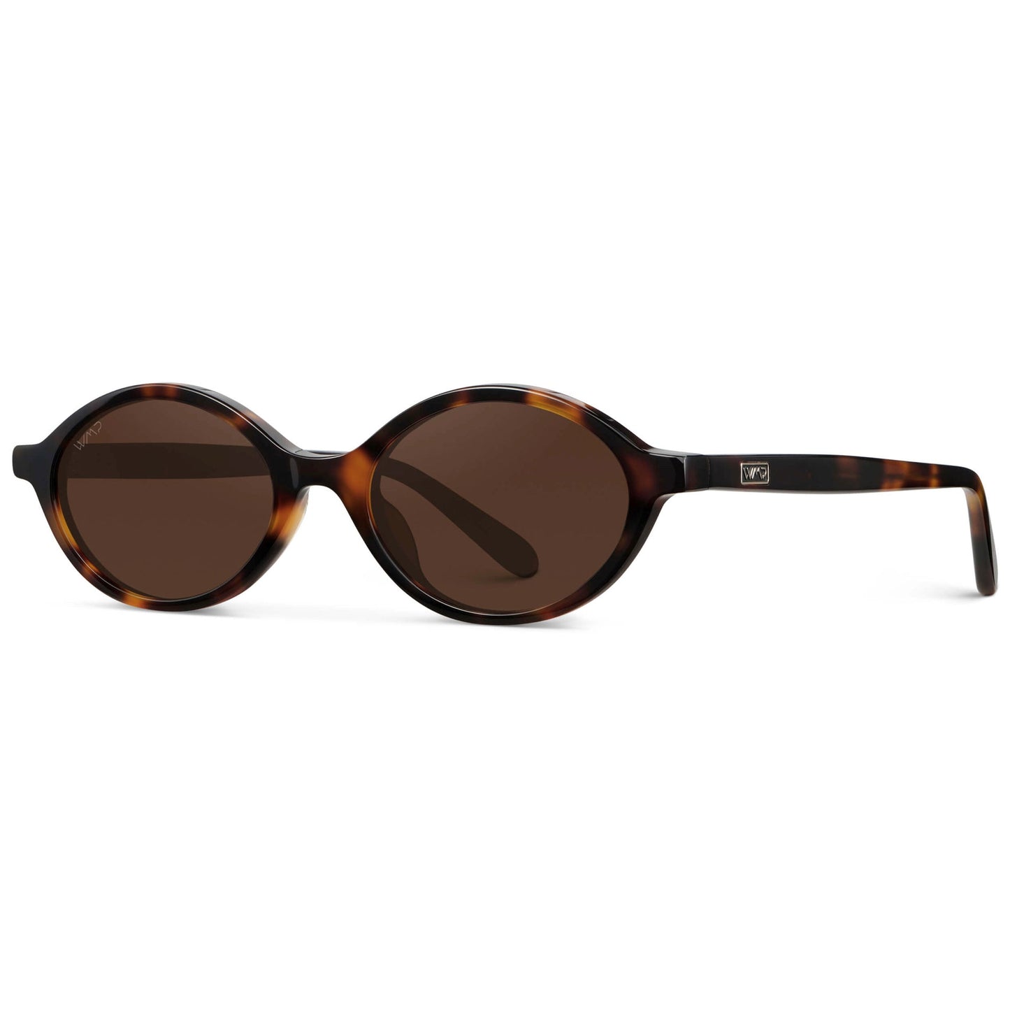 SELENE Vintage Oval Women's Sunglasses in Brown Tortoise by WMP Eyewear