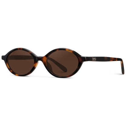 SELENE Vintage Oval Women's Sunglasses in Brown Tortoise by WMP Eyewear