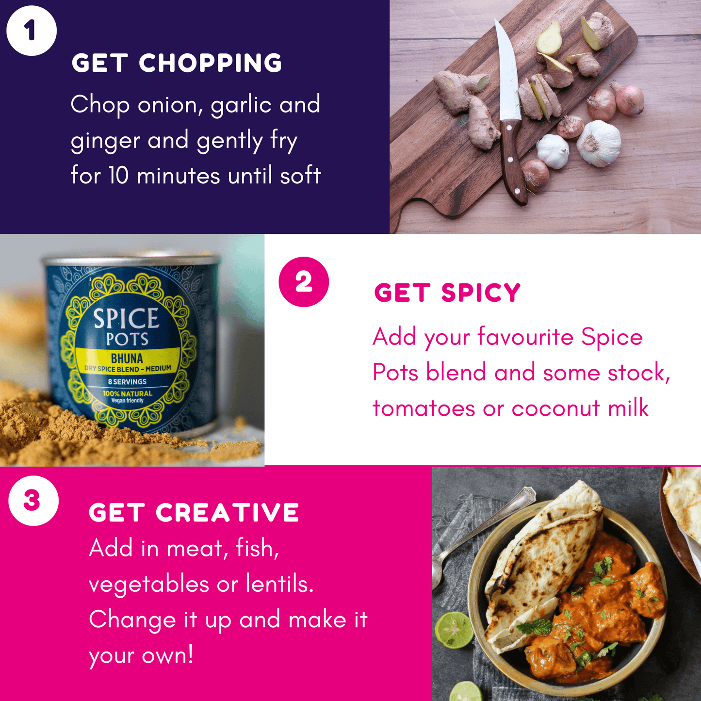 Curry Spice Kit with 3 x Recipe Booklets with Weight Watching Smart Points