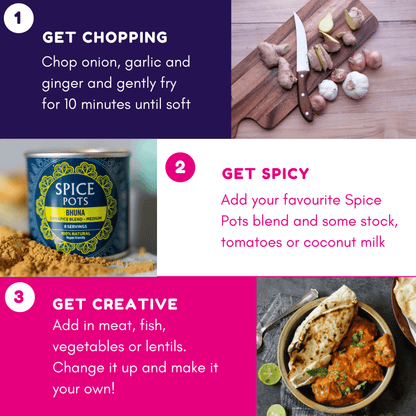 Curry Spice Kit with 3 x Recipe Booklets with Weight Watching Smart Points