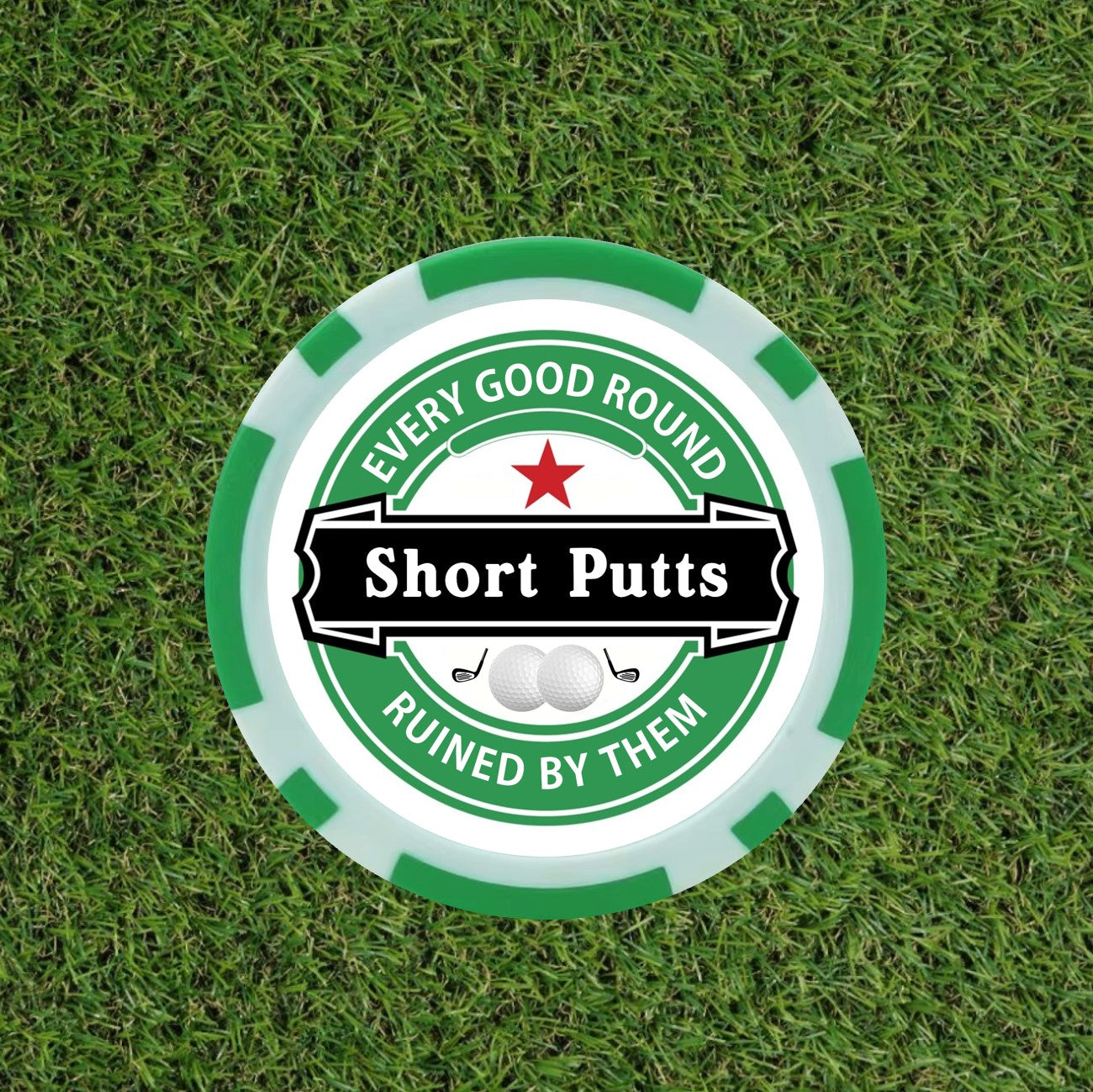 Heineken Themed Funny Golf Poker Chips