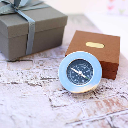 Compass Personalised With Timber Box