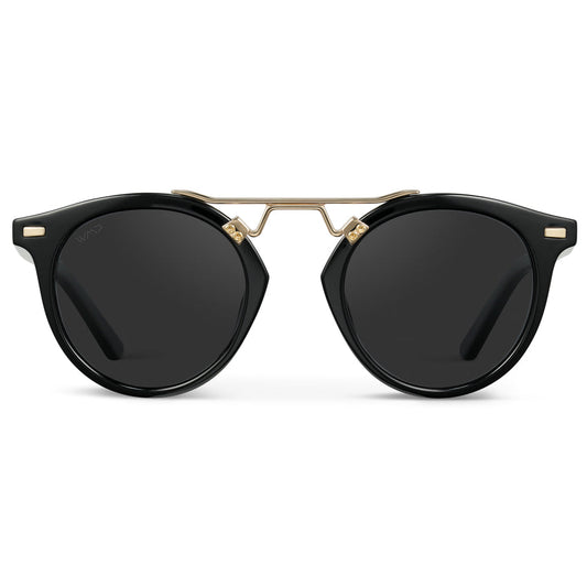 Lunettes de soleil femme Skyler Double Bridge noires par WMP Eyewear
