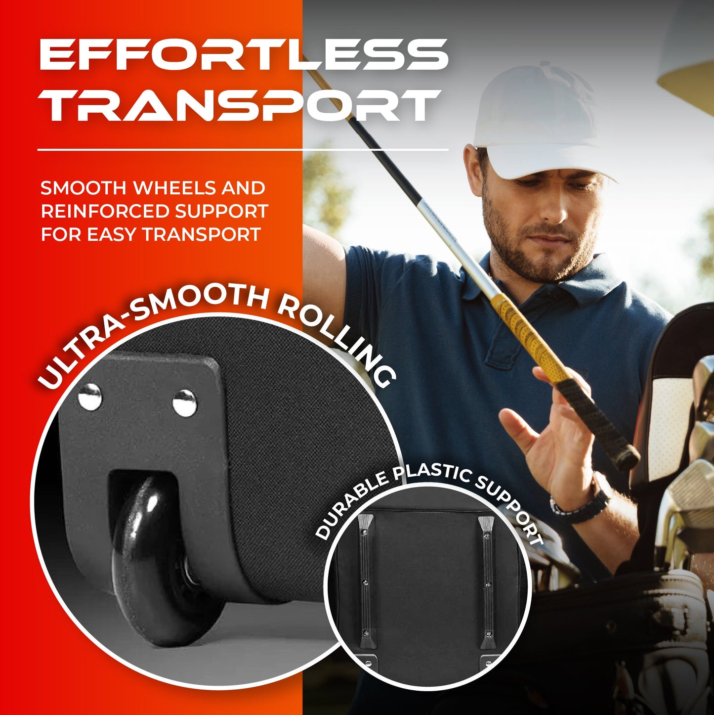 SWIFTEE Golf Club Equipment Padded Travel Flight Bag Case - 900D Heavy Duty Oxford Fabric, Waterproof and Wear-Resistant - Extra Large Pockets for Golf Accessories and Golf Shoes