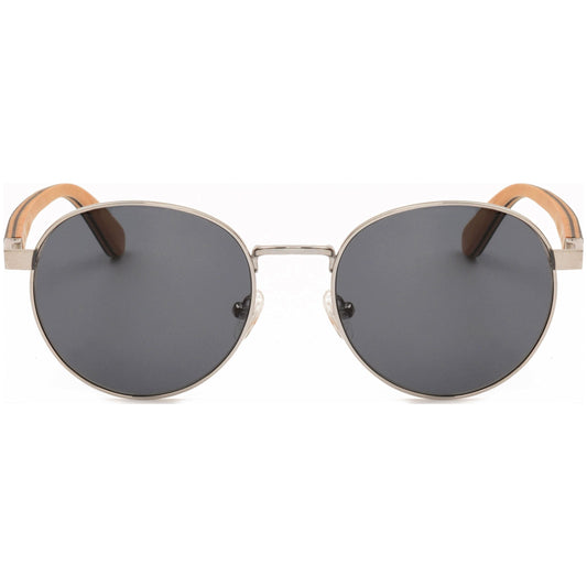 Jamie - Titanium & Wood Sunglasses