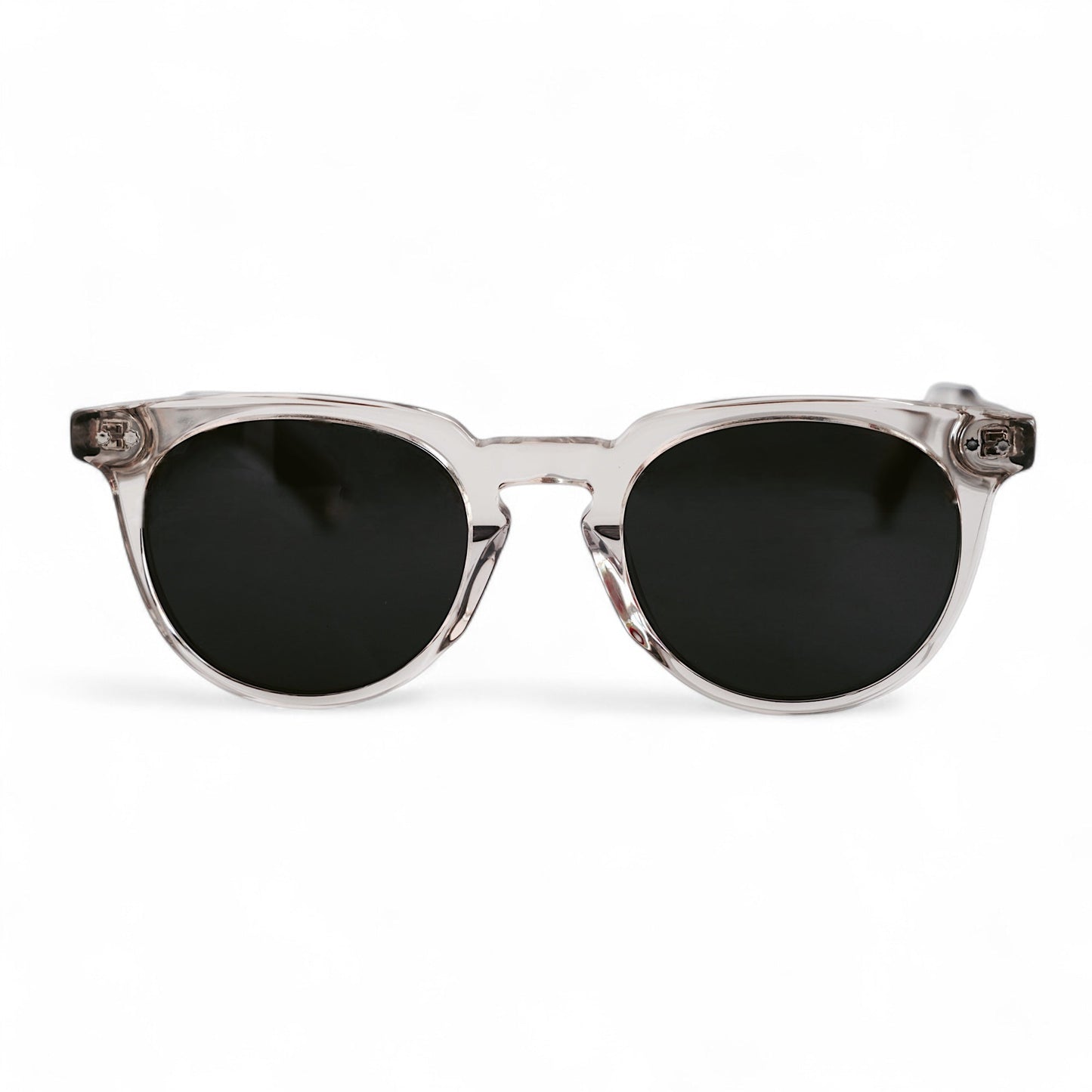 ALVA Crystal Round Retro Polarised Sunglasses, Grey Lens by TrueVivid
