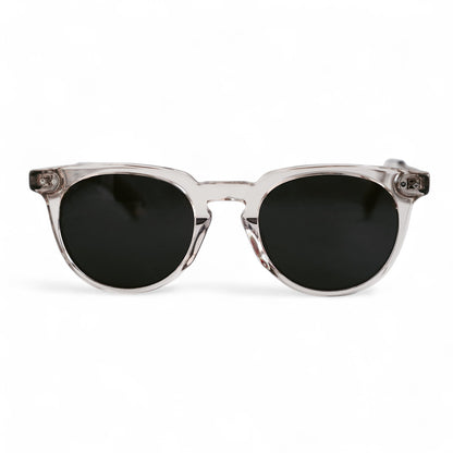 ALVA Crystal Round Retro Polarised Sunglasses, Grey Lens by TrueVivid