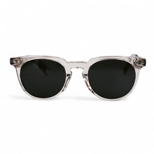 ALVA Crystal Round Retro Polarised Sunglasses, Grey Lens by TrueVivid
