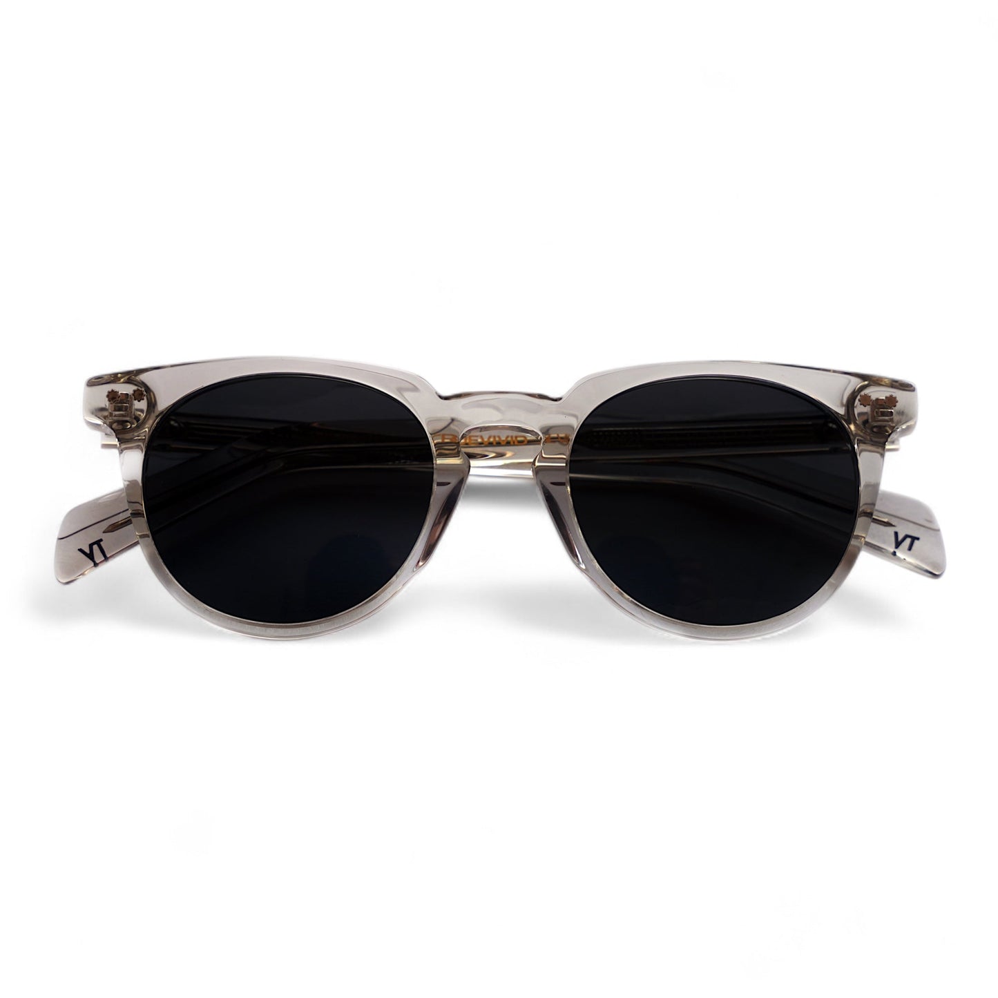 ALVA Crystal Round Retro Polarised Sunglasses, Grey Lens by TrueVivid