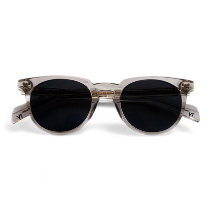 ALVA Crystal Round Retro Polarised Sunglasses, Grey Lens by TrueVivid