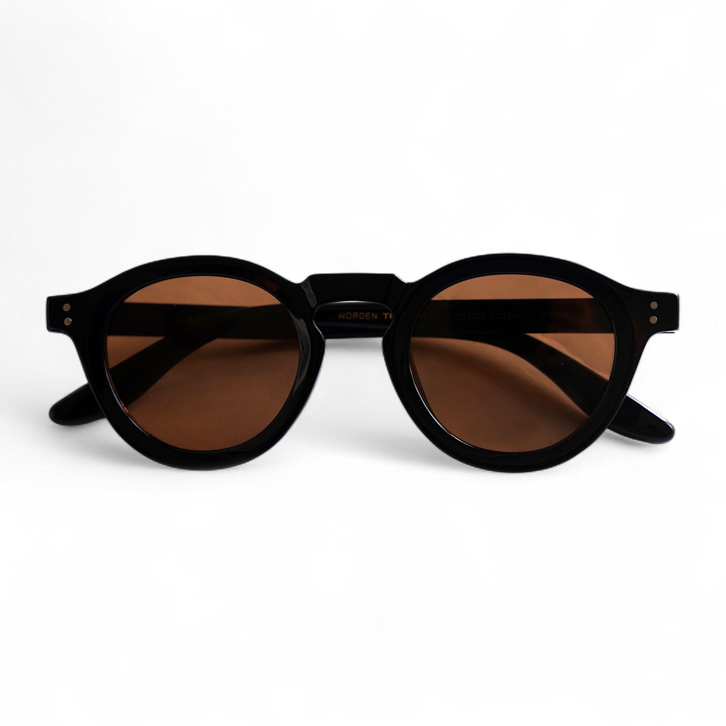 NORDEN, Essentials Polarised Sunglasses, Unisex, Black, Brown Lens by TrueVivid