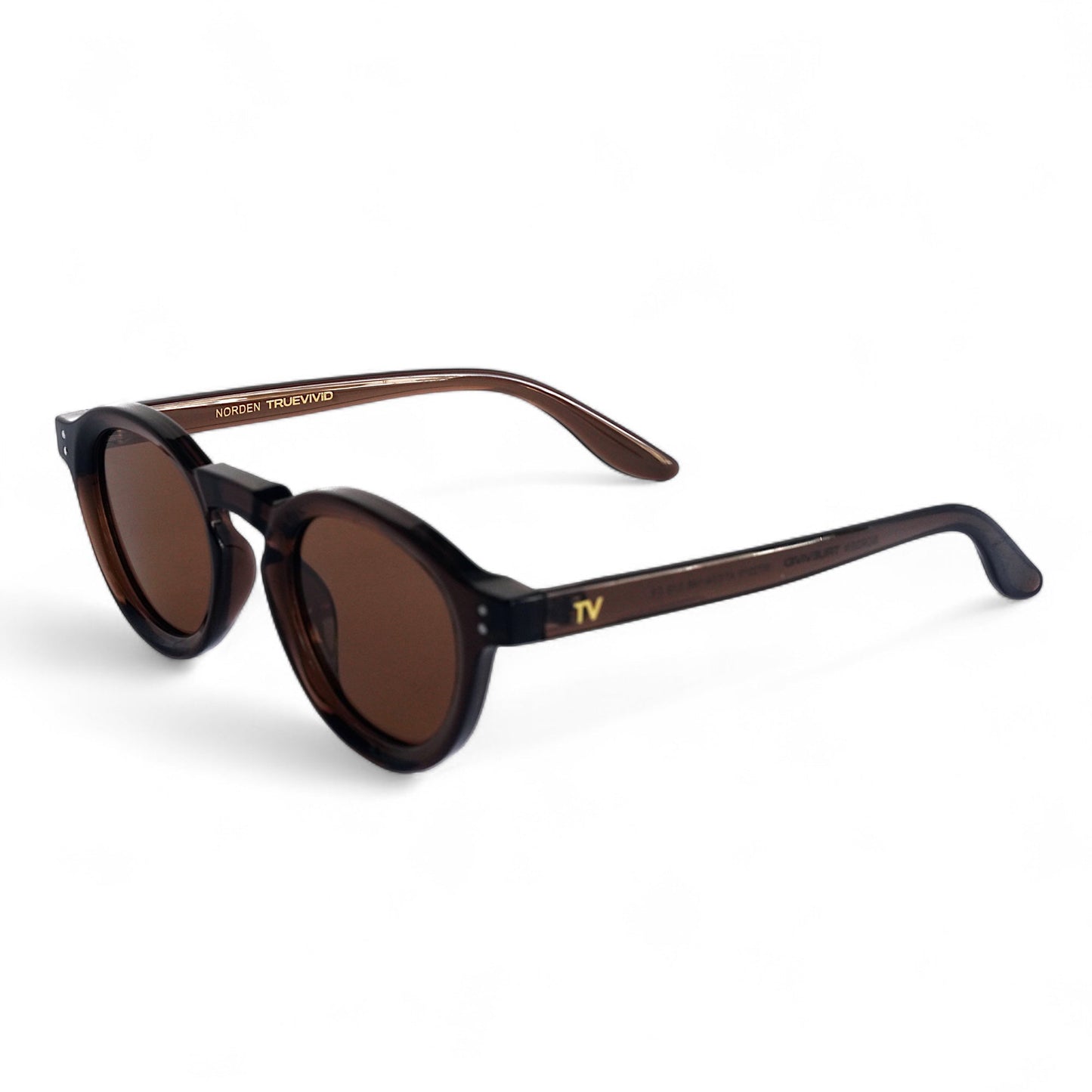 NORDEN, Essentials Polarised Sunglasses, Unisex, Brown, Brown Lens by TrueVivid