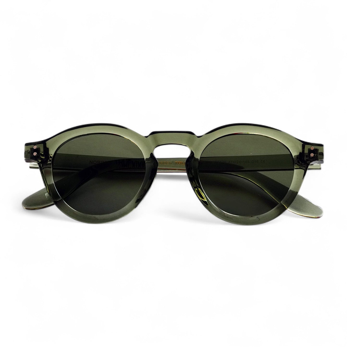 NORDEN, Essentials Polarised Sunglasses, Unisex, Moss Green, Green Lens by TrueVivid