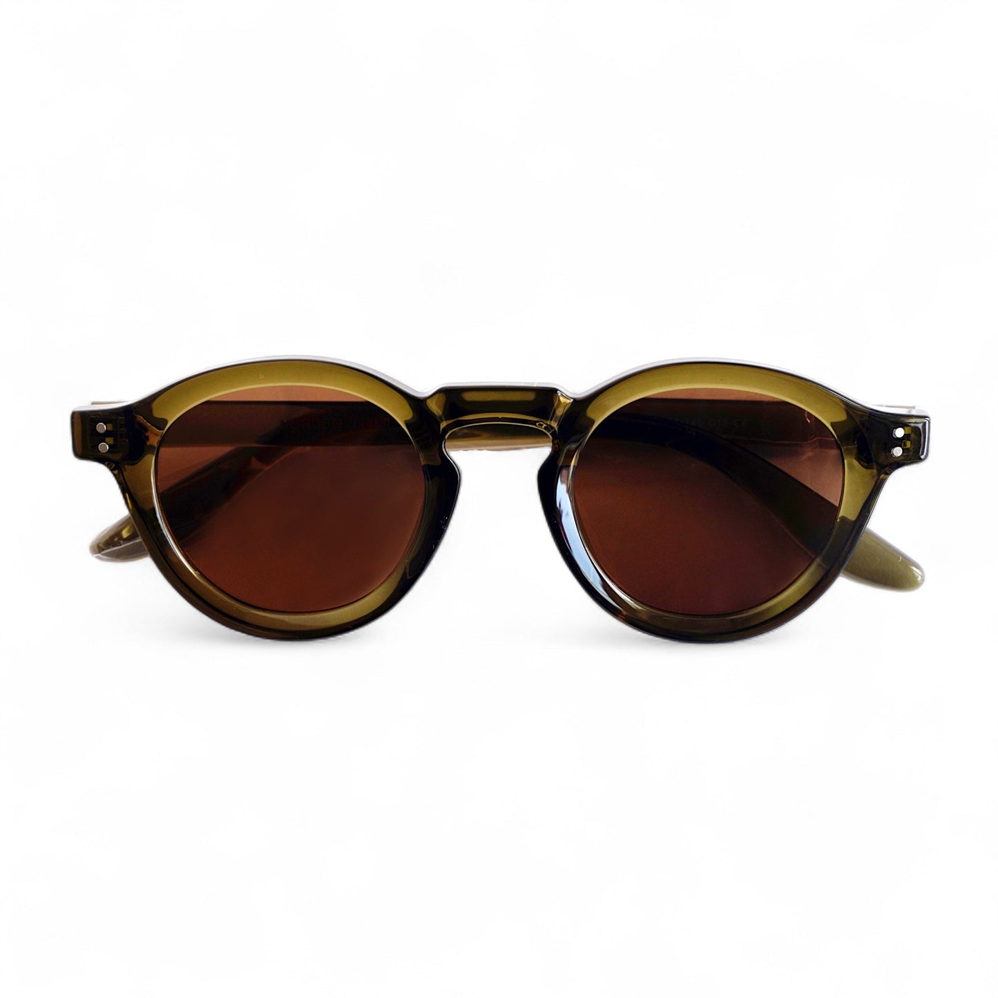 NORDEN, Essentials Polarised Sunglasses, Unisex, Olive Green, Brown Lens by TrueVivid