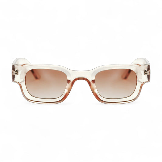 SORA, Essentials Rectangular Modern Sunglasses, Unisex, Champagne by TrueVivid Eyewear