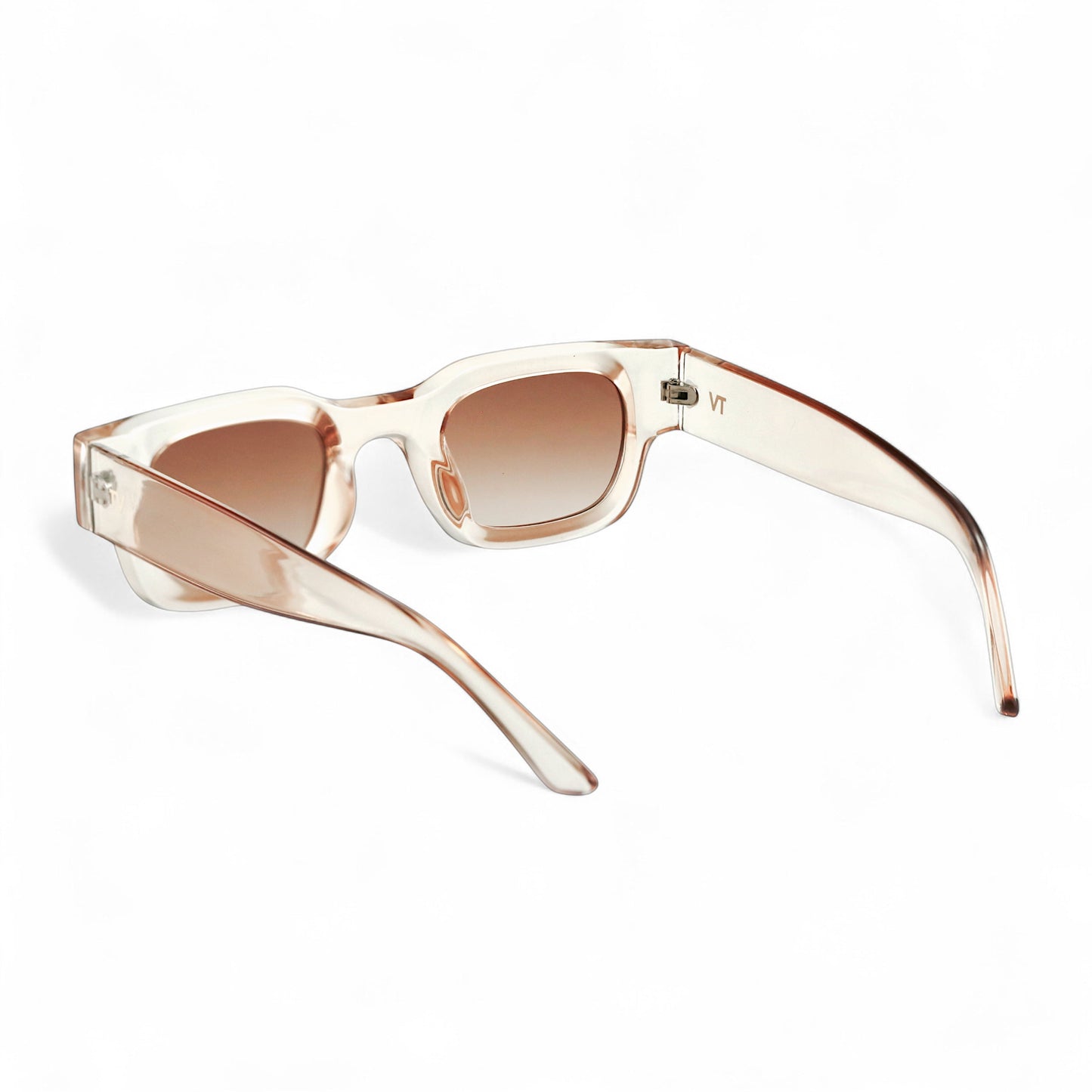 SORA, Essentials Rectangular Modern Sunglasses, Unisex, Champagne by TrueVivid Eyewear