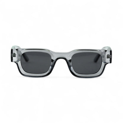 SORA, Essentials Rectangular Modern Sunglasses, Unisex, Grey Crystal by TrueVivid Eyewear