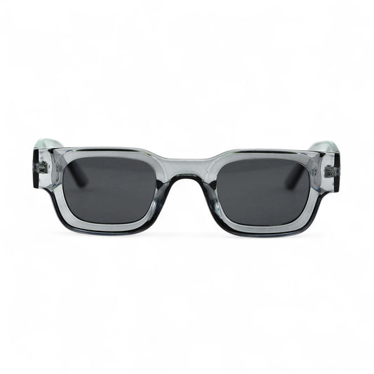 SORA, Essentials Rectangular Modern Sunglasses, Unisex, Grey Crystal by TrueVivid Eyewear