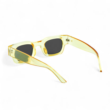 SORA, Essentials Rectangular Modern Sunglasses, Unisex, Yellow by TrueVivid Eyewear