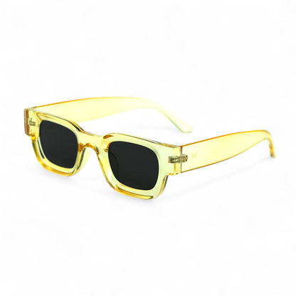 SORA, Essentials Rectangular Modern Sunglasses, Unisex, Yellow by TrueVivid Eyewear