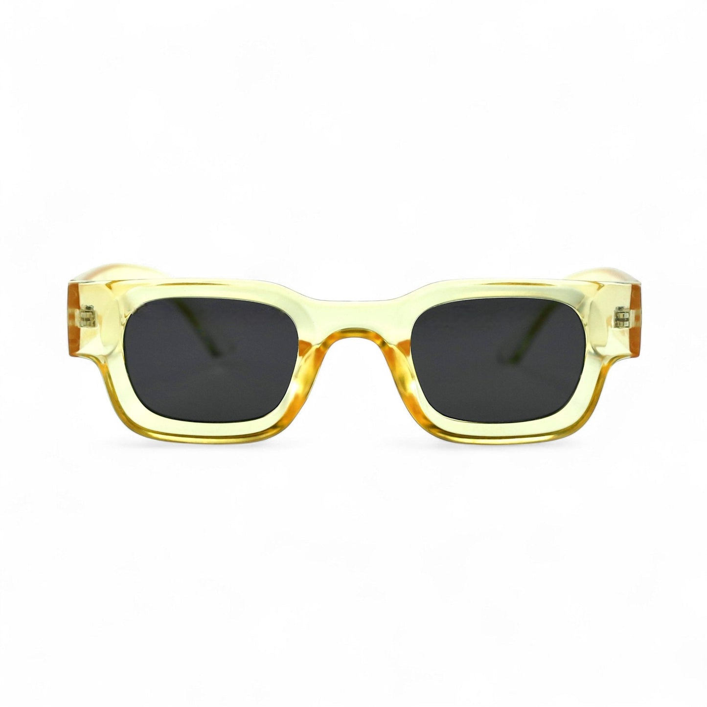 SORA, Essentials Rectangular Modern Sunglasses, Unisex, Yellow by TrueVivid Eyewear