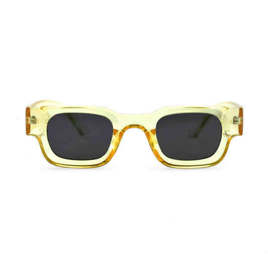 SORA, Essentials Rectangular Modern Sunglasses, Unisex, Yellow by TrueVivid Eyewear