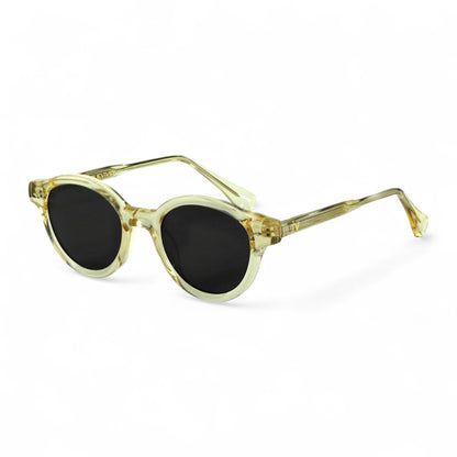 SVALA Essentials Round Polarised Sunglasses, Unisex, Champagne by TrueVivid