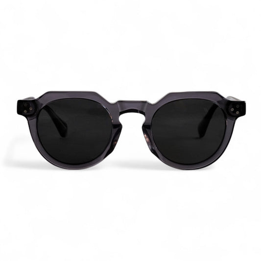 VEA Rounded Hex Storm Grey Sunglasses, Grey Lens by TrueVivid