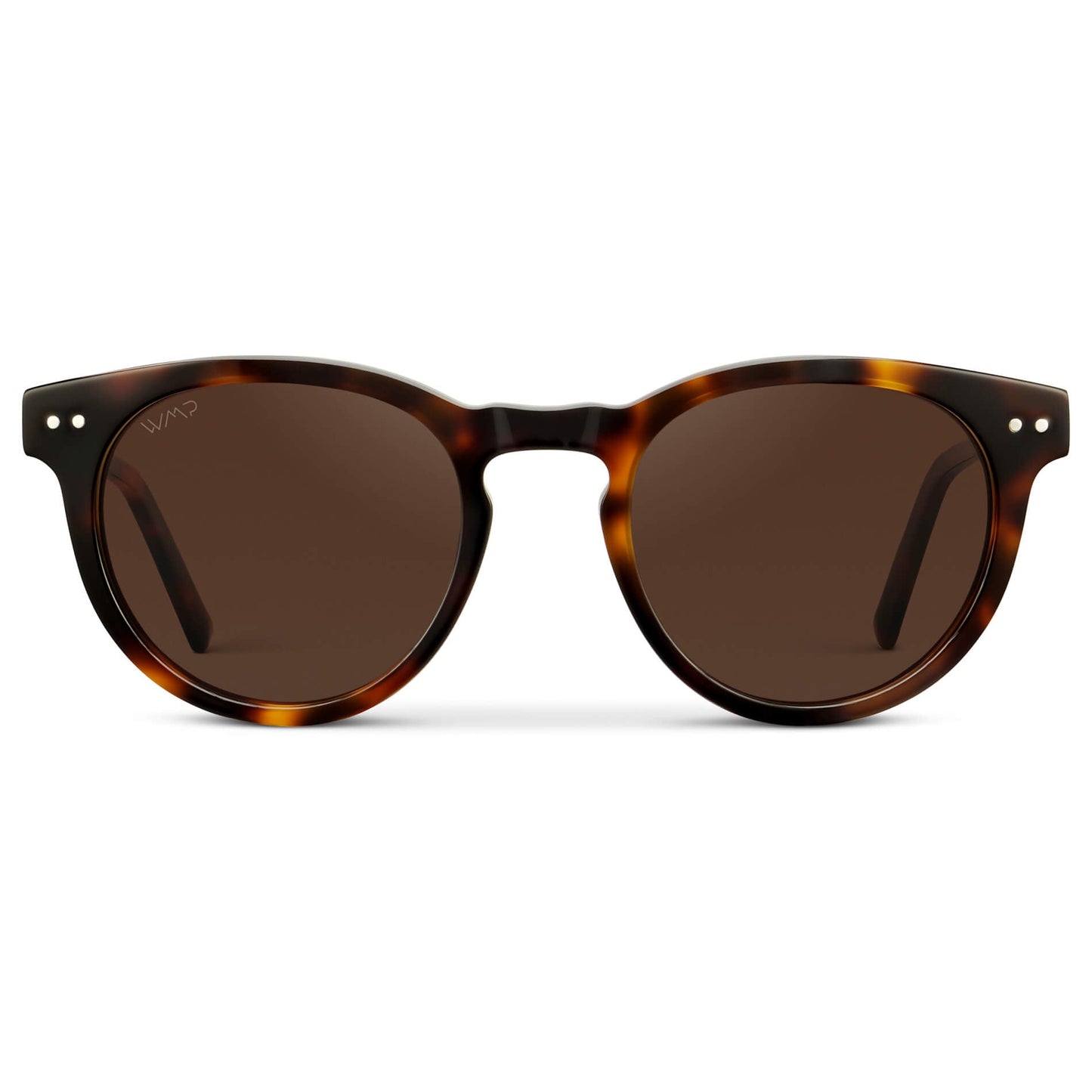 TATE Retro Round Unisex Sunglasses in Brown Tortoise by WMP Eyewear