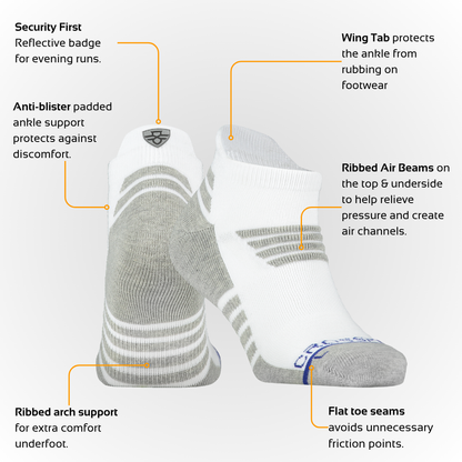 4-pack: Tempo | Men's Low Cut Socks - Black/Charcoal & Grey/Black