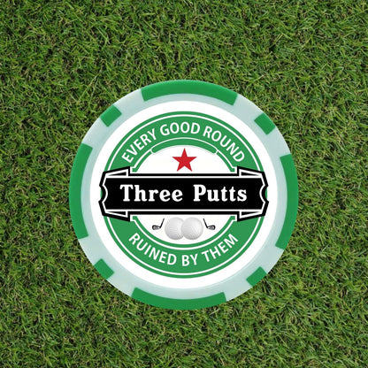 Heineken Themed Funny Golf Poker Chips