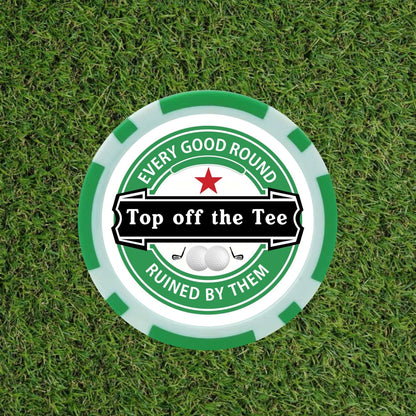 Heineken Themed Funny Golf Poker Chips
