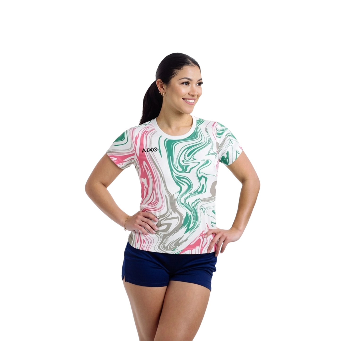 Aixo Chrome 3 Womens T-Shirt - White