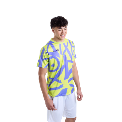 Aixo Tagged Mens T Shirt Teal