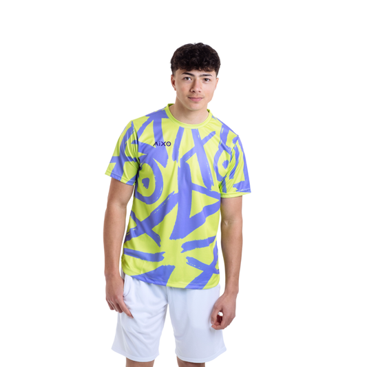Aixo Tagged Mens T Shirt Lime