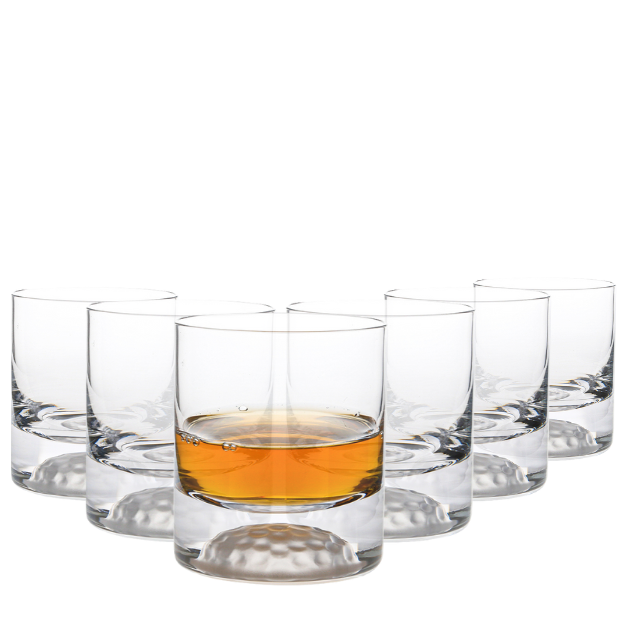 Golf Ball Glass Tumbler - 235ml - Set of 6