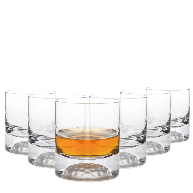 Golf Ball Glass Tumblers - 295ml - Set of 6