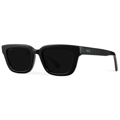 VIVIAN Slim Rectangular Women's Sunglasses in Triple Black by WMP Eyewear