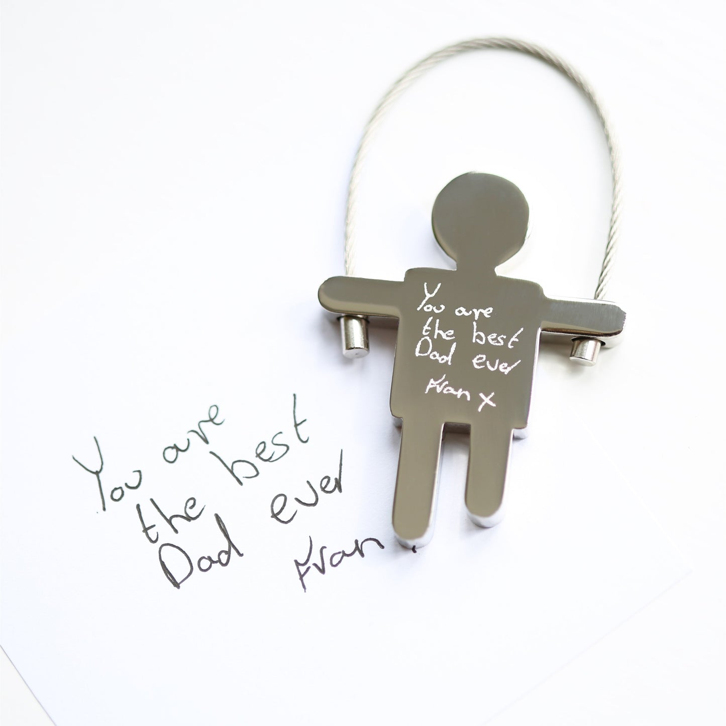 Skipping Sam Key Ring Handwriting Engraving