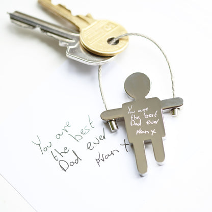 Skipping Sam Key Ring Handwriting Engraving