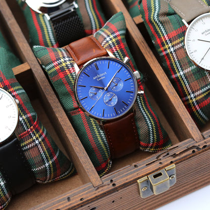 Modern Font Engraving - Men's Architect Motivator With Walnut Strap